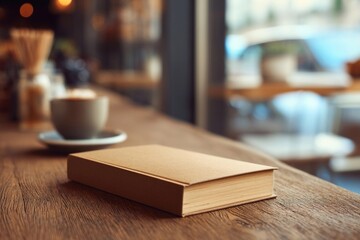 Enjoying a Moment of Solitude With a Paperback Book at a Cozy Coffee Shop Generative AI