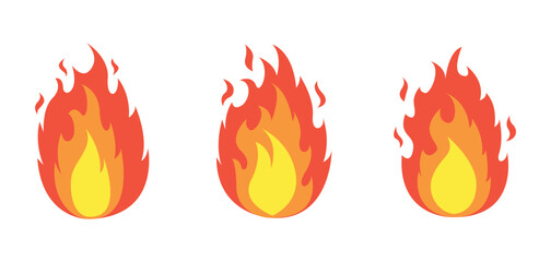 Set Icon Flames full color