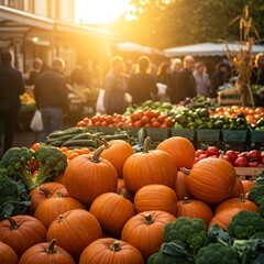 pumpkins for sale on the market