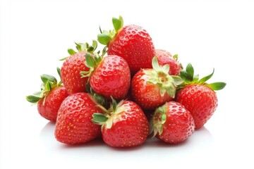 strawberries isolated on white background