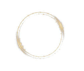 Gold Glowing Ring PNG – Golden Circle Clipart with Dust Particles Transparent Background for...