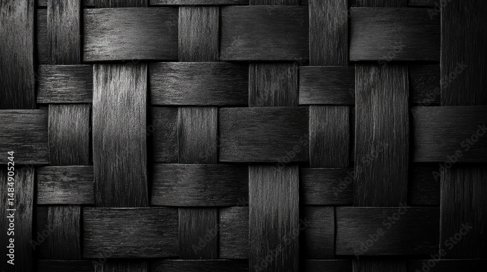 Aufkleber abstract woven texture dark gray and black rectangular pattern