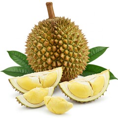 durian isolated on the white background