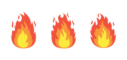 Set Icon Flames full color