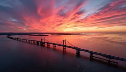 Obraz premium sunset at the pier