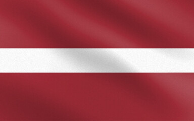 Flag of Latvia with paper texture and light. Vector illustration 
