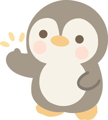 Obraz premium Penguin making a thumbs-up gesture cartoon