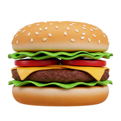 hamburger isolated on white