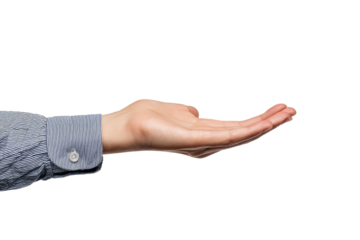 Hand gesture displaying invitation