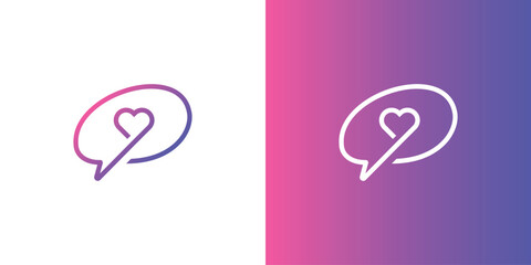 Obraz premium Love Chat Logo Design