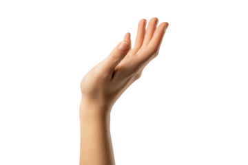 Hand gesture expressing hope