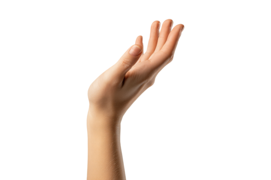 Hand gesture expressing hope