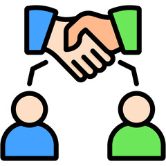 Customer Engagement Colour Icon Vector Illustration