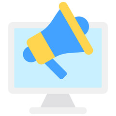 Internet Marketing Fill Icon Vector Illusrtation