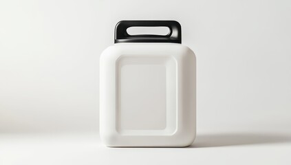 White plastic container with black handle (1)
