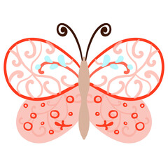 butterfly cute illustration 