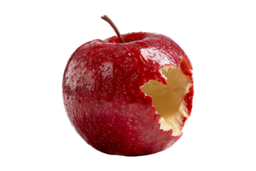 Bite-sized apple food art close-up