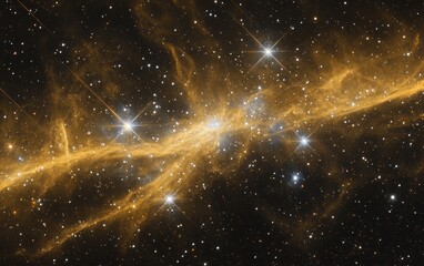 Of an intergalactic view of nebulae and stars stretching across the cosmos