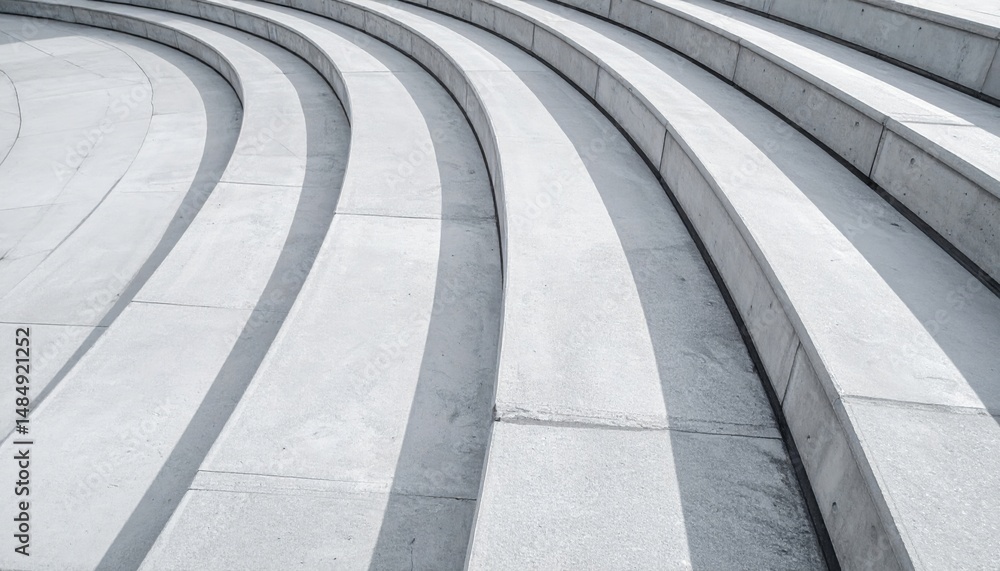 Poster curved concrete steps in urban setting architectural details modern environment perspective view min
