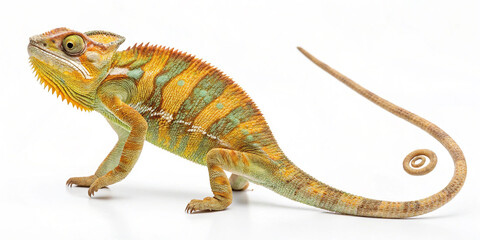 Obraz premium chameleon on a white background