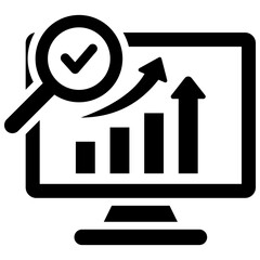Analytics Solid Icon Vector Illustration