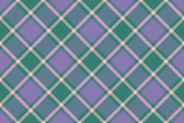 Idea seamless fabric plaid, best vector tartan background. Machinery texture pattern check textile in teal and indigo colors.