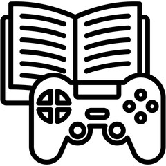 Fototapeta premium Gamification Lineal Icon Vector Illustration