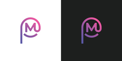 Letter PM Logo Design