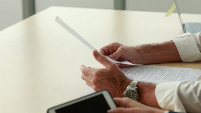 closeup sesume on hand Human resources HR Team : Human resources manager interviewing applicant at modern office. candidate job interviewing and answering question hr CV recruiter diverse people