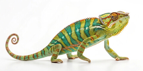 Obraz premium chameleon on a white background