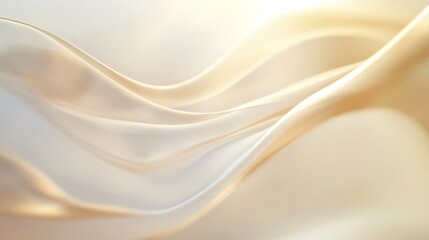 Obraz premium Elegant, flowing fabric; creamy, gold tones