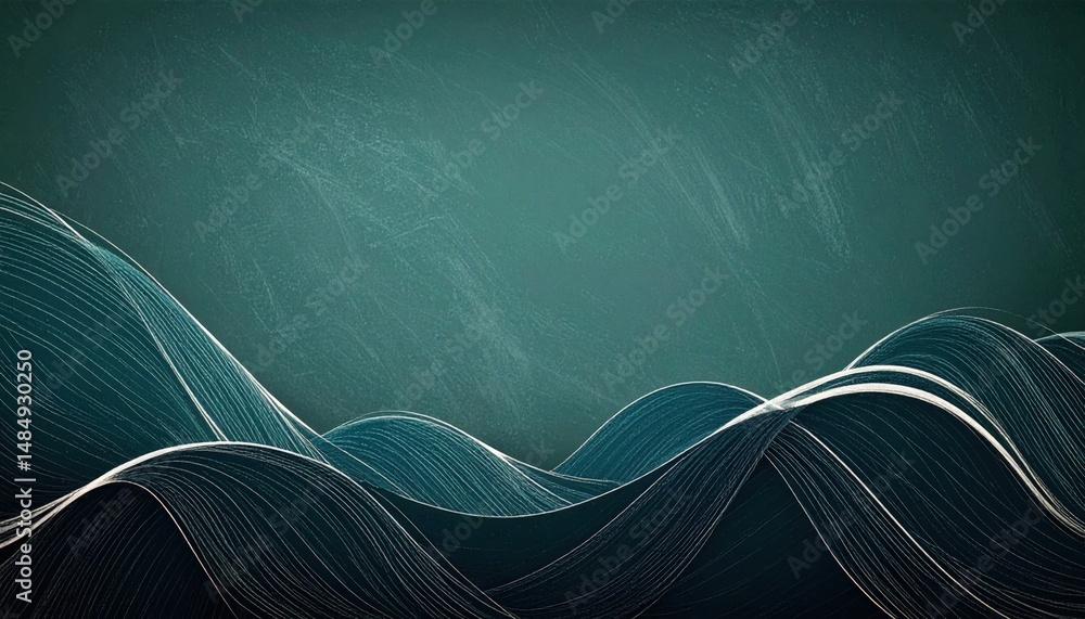 Poster flowing waves of light patterns abstract background digital art smooth environment aerial view moder
