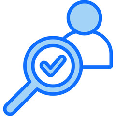 Prospecting Blue Icon Vector Illustration