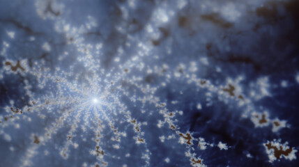 Mandelbrot Set Growth in Seamless Zoom with Glass Panel Effect