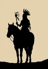 Desert Silhouette: Warrior's Vigil