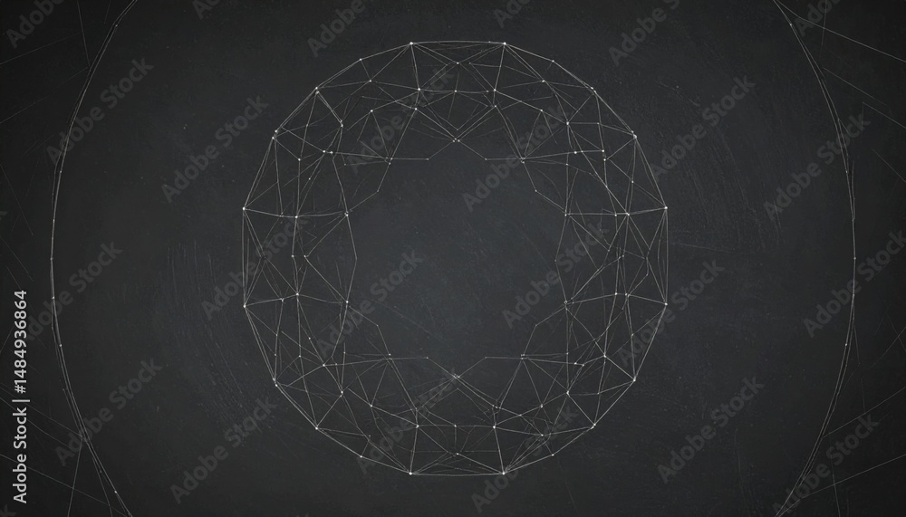 Poster dynamic geometric patterns digital art abstract visualization technology environment close-up view i