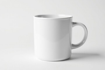 Obraz premium One white ceramic mug isolated on white background, white, stock