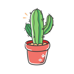 cactus in pot icon, cactus in pot vector illustration-simple illustration of cactus in pot, perfect for cactus in pot logos and icons