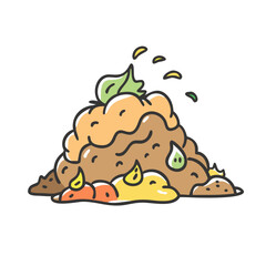 compost heap icon, compost heap vector illustration-simple illustration of compost heap, perfect for compost heap logos and icons