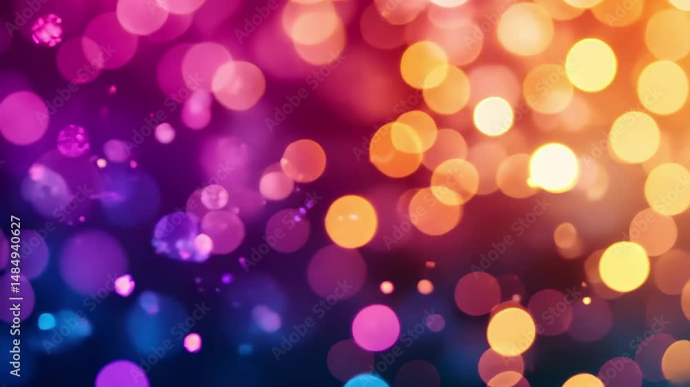 Poster colorful abstract bokeh lights create a magical and festive atmosphere during a celebration, abstrac