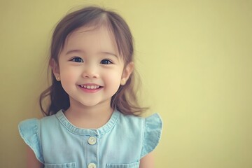 Cute Little Girl Wearing a Floral Dress