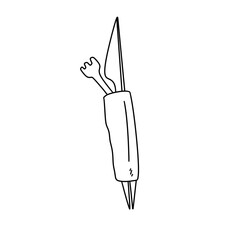 A knife with a fork and a spoon in its handle