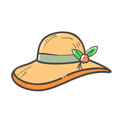 garden hat icon, garden hat vector illustration-simple illustration of garden hat, perfect for garden hat logos and icons