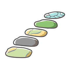 garden path stones icon, garden path stones vector illustration-simple illustration of garden path stones, perfect for garden path stones logos and icons