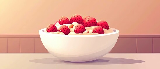 Closeup of red pieces in white bowl
