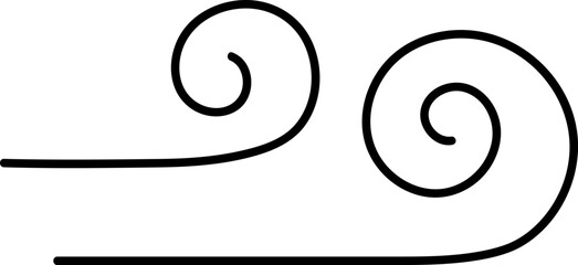 Wind icon isolated on transparent background. Air sign icon. Pixel perfect. Hand drawn Wind icon set. Blowing wind outline icons.