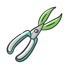 herb scissors icon, herb scissors vector illustration-simple illustration of herb scissors, perfect for herb scissors logos and icons
