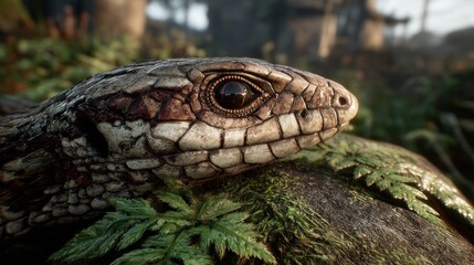 Obraz premium Lizard head closeup