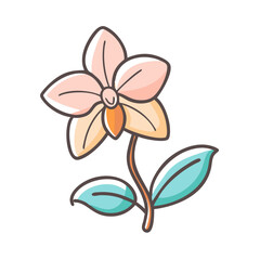 orchid bloom icon, orchid bloom vector illustration-simple illustration of orchid bloom, perfect for orchid bloom logos and icons