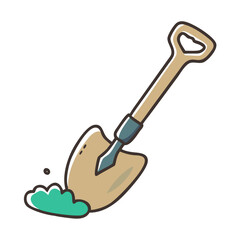planting spade icon, planting spade vector illustration-simple illustration of planting spade, perfect for planting spade logos and icons